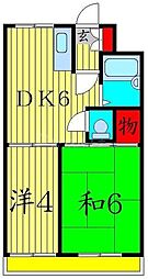 柴又S,Tマンション 2Kの間取図画像