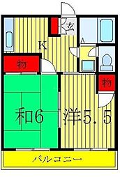 ハイネス毬藻 2Kの間取図画像