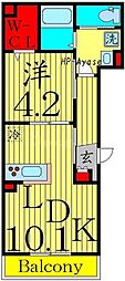 グラン・カシオペア 1LDKの間取図画像