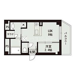 b'CASA金町EAST 1LDKの間取図画像
