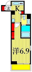ウィンドテラス四つ木2 1Kの間取図画像