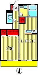 コンフォート 1LDKの間取図画像