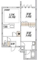 Aoto NANA 2LDKの間取図画像