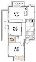 Aoto NANA 2LDKの間取図画像