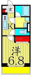 SKYGRANDEAOTO 1Kの間取図画像