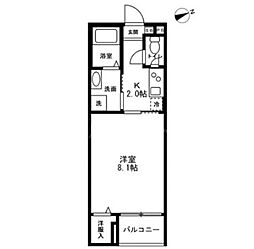 SOLASIA LUFURA KANAMACHI 1Kの間取図画像