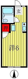 エーデルハイムK ワンルームの間取図画像