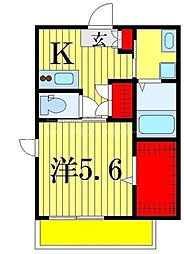 メゾンド・フォレスト 1Kの間取図画像