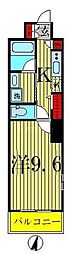 リーフコンフォート新小岩 1Kの間取図画像