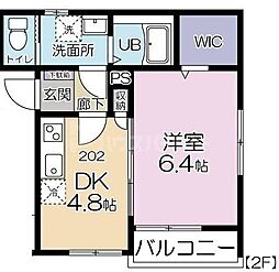 グランシャレー新宿 1DKの間取図画像