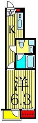 ルナリア11 1Kの間取図画像
