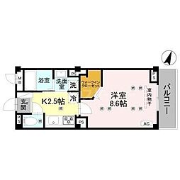 Crescent 1Kの間取図画像