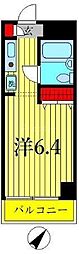 コスモ亀有5 1Kの間取図画像