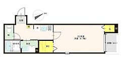 ハーモニーテラス柴又VIII 1Kの間取図画像