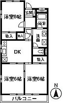 レジデンス北欧 205 ｜ 群馬県前橋市大友町3丁目4-2（賃貸マンション2LDK・2階・61.99㎡） その2