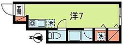 グリシーナ方南町 ワンルームの間取図画像