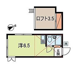 サットンプレイス・高南 ワンルームの間取図画像