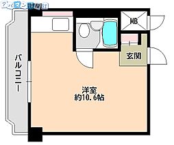 万代ファーストハイツ ワンルームの間取図画像