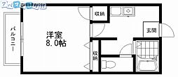 コーポ秀和 1Kの間取図画像