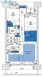 パストラルハイム萬代橋 2LDKの間取図画像