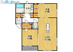 シャーメゾン笹口 2LDKの間取図画像
