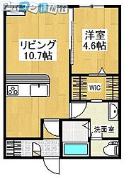 Cocoa 1LDKの間取図画像