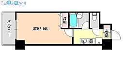 オセオ弁天 1Kの間取図画像