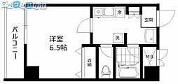 グランディール壱番館 1Kの間取図画像
