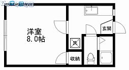 ソレイユ 1Kの間取図画像
