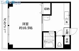 サンライズハイツ 1Kの間取図画像