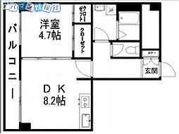 アルビーナ 1LDKの間取図画像