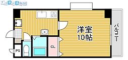 スカイ柳都 1Kの間取図画像