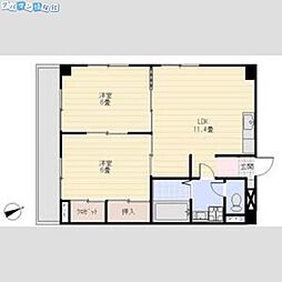 マンション礎 2LDKの間取図画像