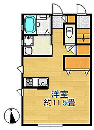 (仮称)オールドリバー ワンルームの間取図画像