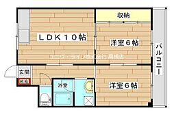 カサルナール 2LDKの間取図画像