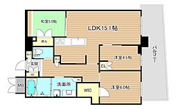 ジオ高槻ミューズレジス 3LDKの間取図画像