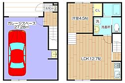 (仮称)高槻市氷室町ガレージハウス 1LDKの間取図画像