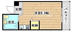 プレミアムコート 1Kの間取図画像