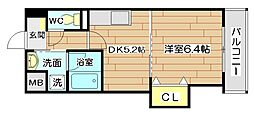 プラネット46 1DKの間取図画像