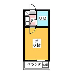 大黒ビル 1Kの間取図画像