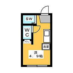 ボヌール新中野 ワンルームの間取図画像