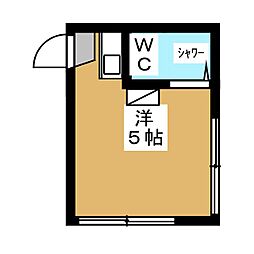 サンミハウス ワンルームの間取図画像