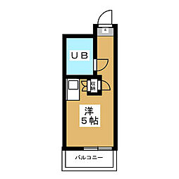 TOP中野第2 ワンルームの間取図画像