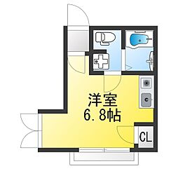 グランシャリオ上高田 ワンルームの間取図画像