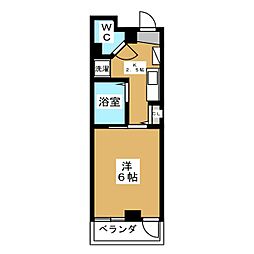 ローゼ中野 1Kの間取図画像
