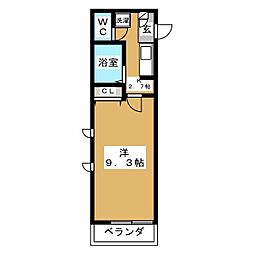 フィオーレ西荻 2階1Kの間取り
