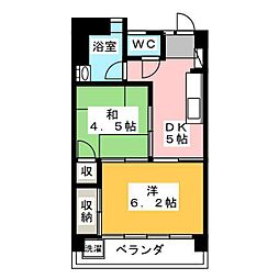 井草関口マンション 2DKの間取図画像