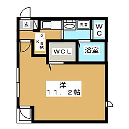 ParkResidence荻窪 1Kの間取図画像