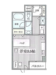 コンフォート荻窪 ワンルームの間取図画像