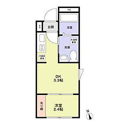 西荻窪レジデンス 1DKの間取図画像